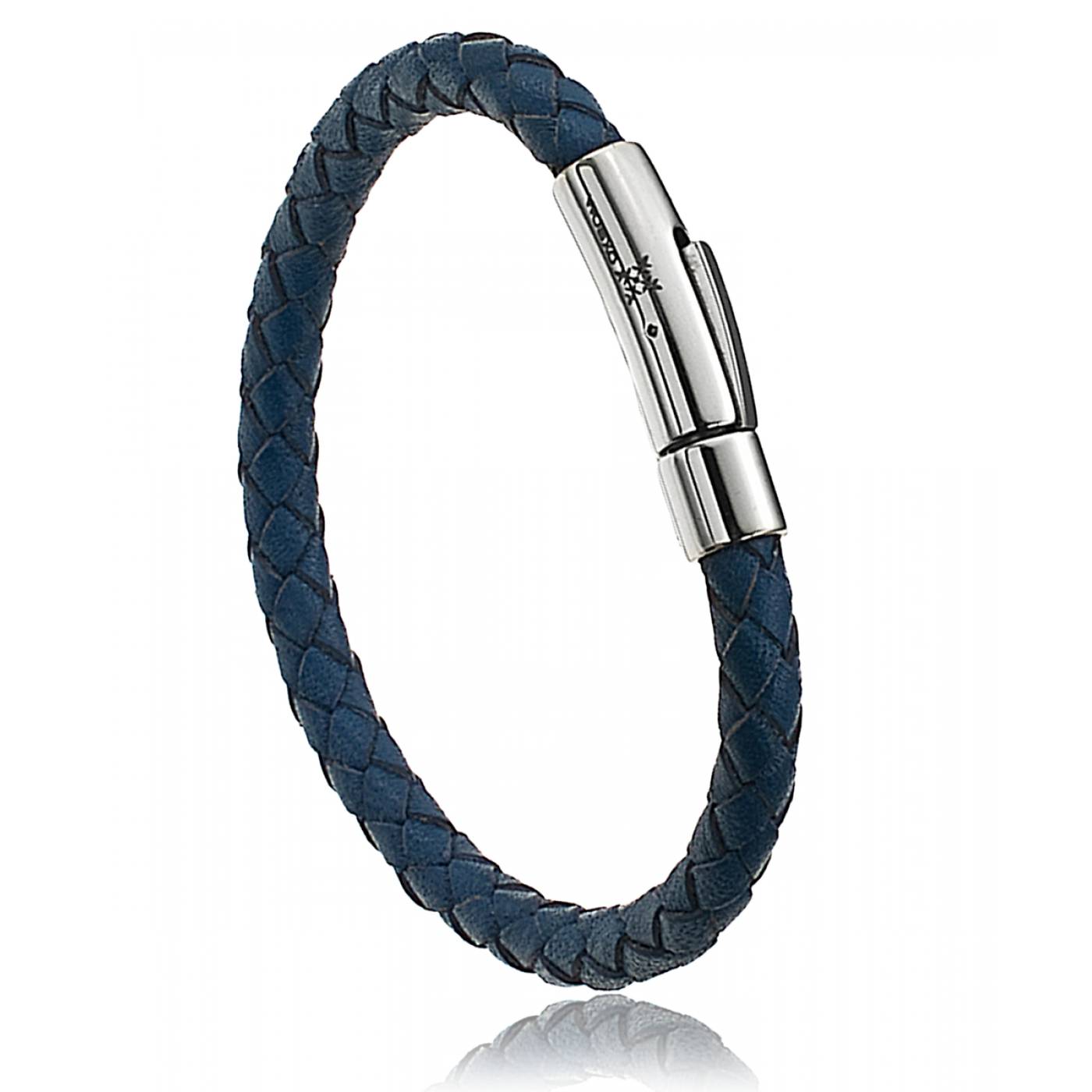 Bracelet Array Origin Cuir & Acier Bleu Oxbow