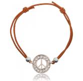 Bracelet peace strass caramel Paolo