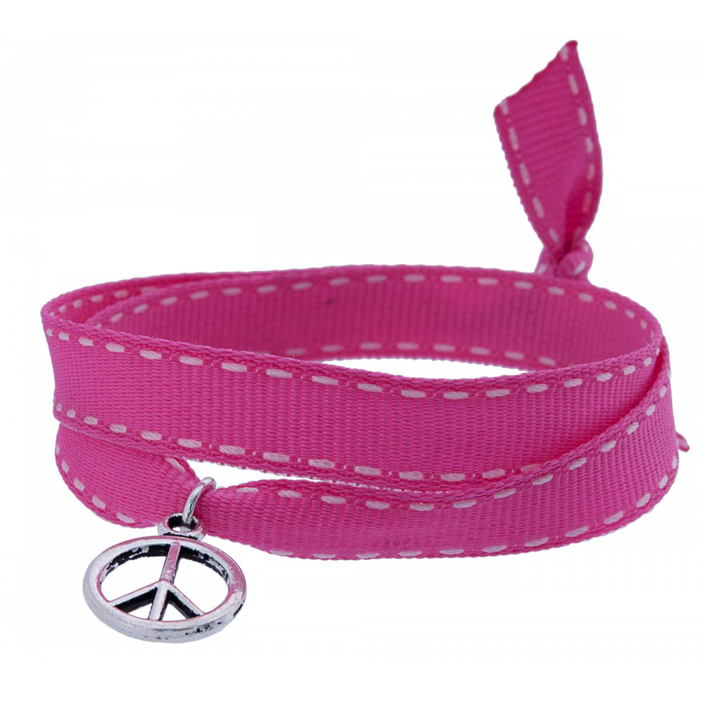 bracelet tissu rose peace