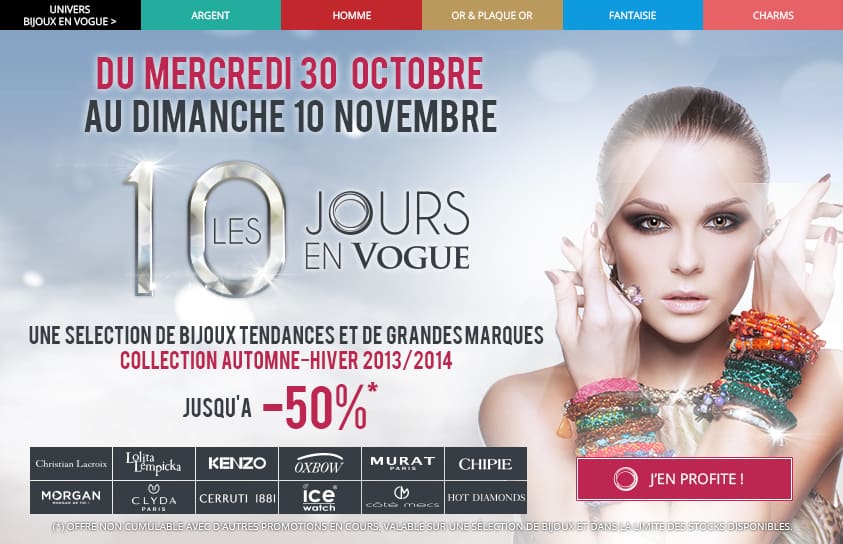Les 10 Jours en Vogue - Bijoux promotion