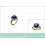 Anello donna placato in oro Arachne blu 2