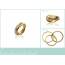 Anello donna placato in oro Triple Anneaux 2