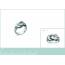 Bague godrons entrelaces asya 2