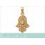 Gold plated Khamsa  pendant 2