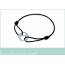 Pulsera mujer plata Love inversé corazón negro 2