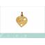 Woman gold plated Aranka hearts pendant 2