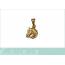 Woman gold plated Cheval de course pendant 2