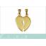 Woman gold plated Coeur à Partager hearts pendant 2