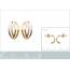 Woman gold plated  Cosmos grey earring 2