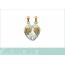 Woman gold plated  Fendu Visages hearts pendant 2