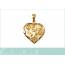 Woman gold plated Je t'aime fleuri hearts pendant 2