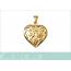 Woman gold plated Je t'aime hearts pendant 2