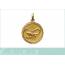 Woman gold plated medaillon pendant 2