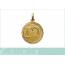 Woman gold plated medaillon pendant 2