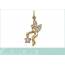 Woman gold plated Roma pendant 2