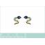 Woman gold plated Serpenté blue earring 2