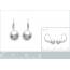 Woman silver 8mm hanging earrings earring 2