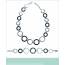 Woman stainless steel Carolle circular black necklace 2