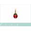 Children gold plated red pendant 2