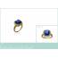 Woman gold plated Arachne blue ring 2