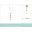 Woman gold plated  attraction sentiments hearts necklace 2
