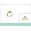 Woman gold plated Chloé turquoise ring 2
