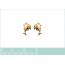 Woman gold plated Dauphin earring 2