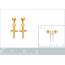 Woman gold plated Riga crosses earring 2