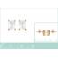 Woman gold plated  teascares rectangles earring 2