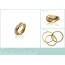 Woman gold plated Triple Anneaux ring 2