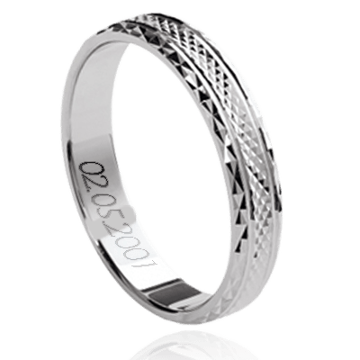 alliance homme argent