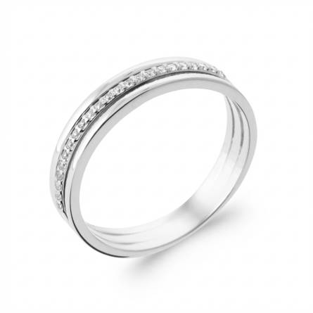 Alliance femme argent Sitine