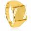 Anel com brasão masculino banhado a ouro Eloi amarelo mini