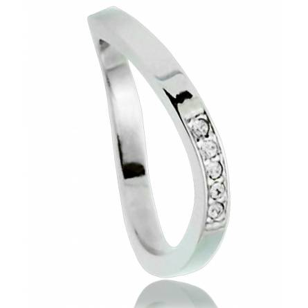Anello donna acciaio Wave