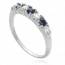 Anello donna argento Couronne de Nuit blu mini