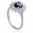 Anello donna argento Fleur de la Nuit blu mini