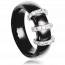 Anello donna ceramica Acira nero mini