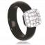 Anello donna ceramica Aruna nero mini