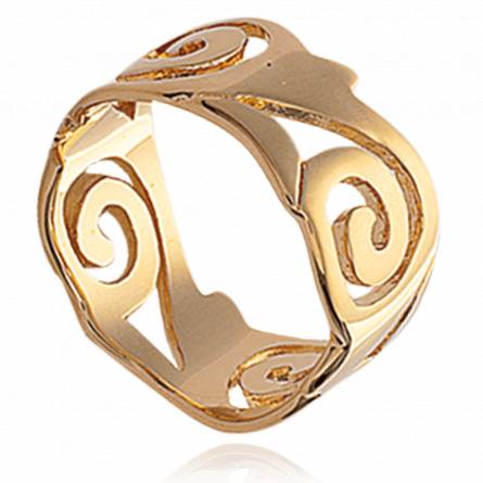 Anello donna placato in oro Délos