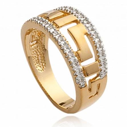 Anello donna placato in oro Faviola