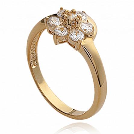 Anello donna placato in oro Marguerite Enlacée