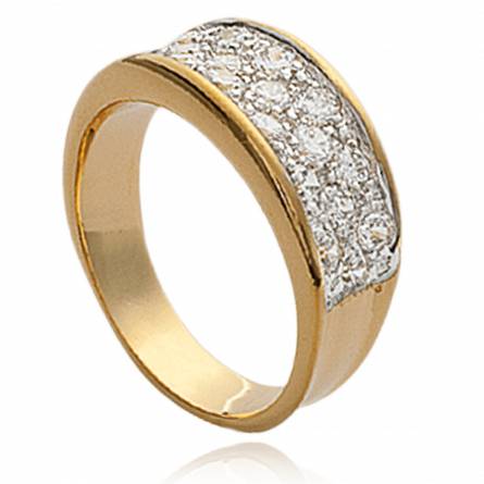 Anello donna placato in oro Téodora