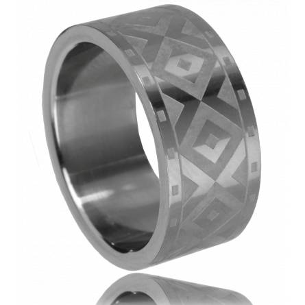 Anello uomo acciaio Losange
