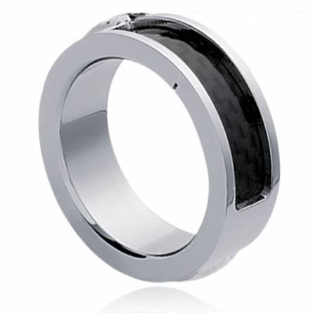 Anello uomo carbonio Carbone 3 nero