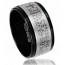 Anillo anti-estrés hombre acero Enigma negro mini