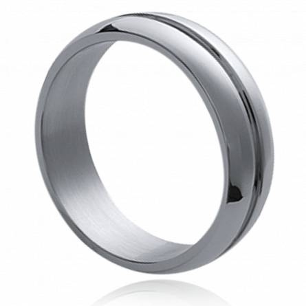 Anillo hombre acero 2 tons vision