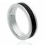 Anillo hombre acero élégance negro mini