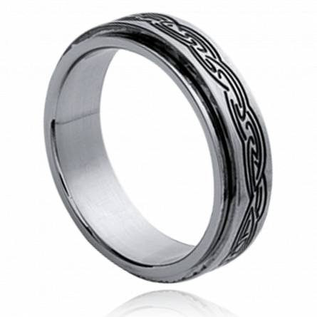 Anillo hombre acero Cadenas