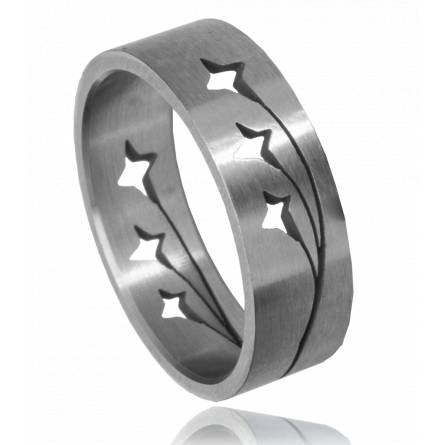 Anillo hombre acero Etoiles filantes etoile