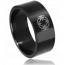 Anillo hombre acero Harmonie negro mini